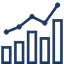 Icone de gráfico crescente